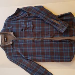 Vans Lightly Lined Plaid Button Up Size Small